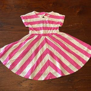 Gap kids pink & white stripe dress with full skirt